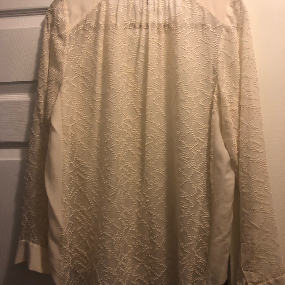 Rebecca Taylor textured blouse in cream